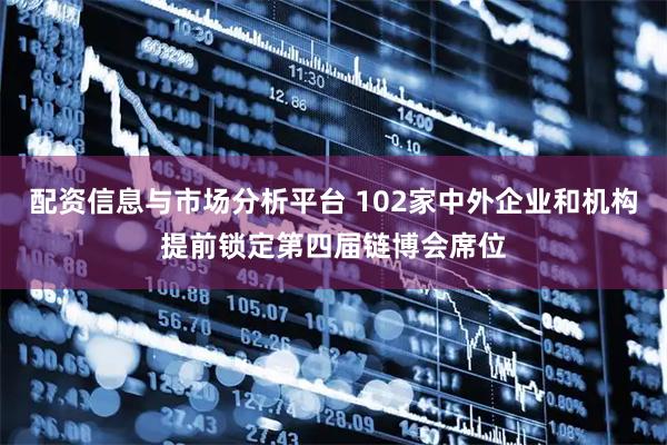 配资信息与市场分析平台 102家中外企业和机构提前锁定第四届链博会席位