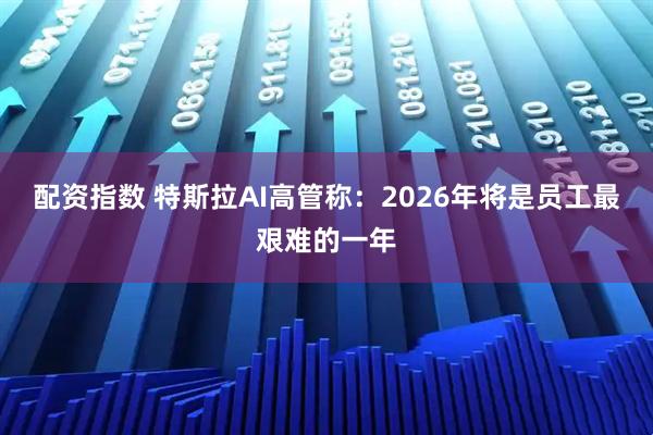 配资指数 特斯拉AI高管称：2026年将是员工最艰难的一年
